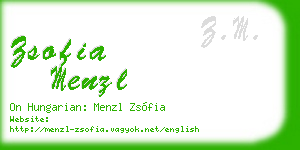 zsofia menzl business card